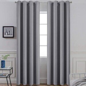 Yakamok Room Darkening Gray Blackout Curtains NIP